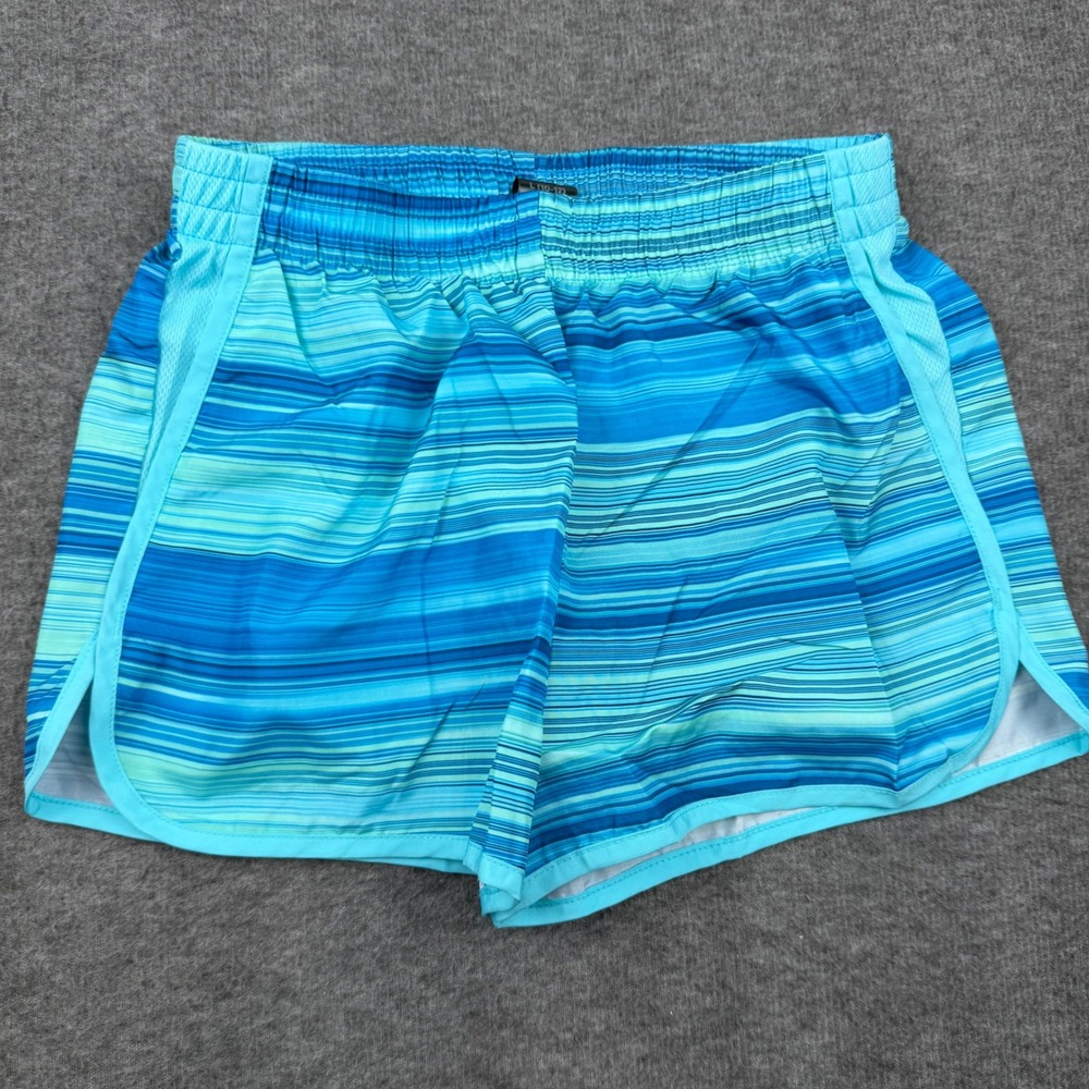 Champion C9 Running Shorts Kids Size L 10-12 Blue Striped Activewear 11110-BLU